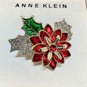 Anne Klein Christmas Holiday Brooch pin